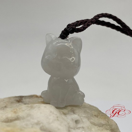 【肌容雪】天然緬甸招財貓翡翠吊飾 (款) 編號16 