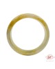 【肌容雪】天然緬甸冰絲黃翡翡翠手鐲A貨 編號279 (鐲寬57.5mm #18.5號)