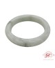 【肌容雪】天然緬甸A貨翡翠白月光工鐲 編號313 (鐲寬55.6 mm #18號)
